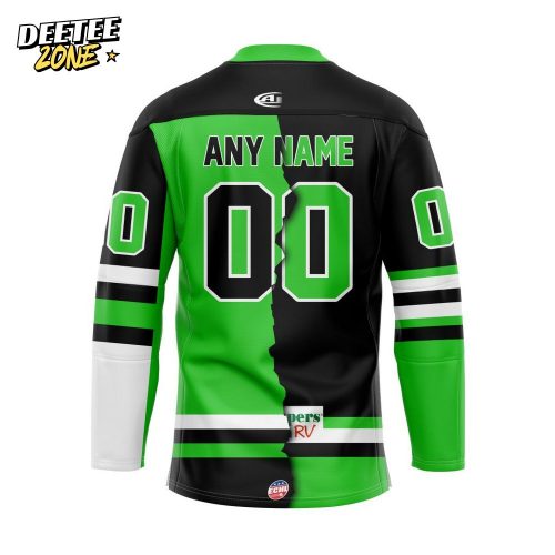 ECHL Savannah Ghost Pirates Personalized Mix Design Lace-Up Hockey Jersey