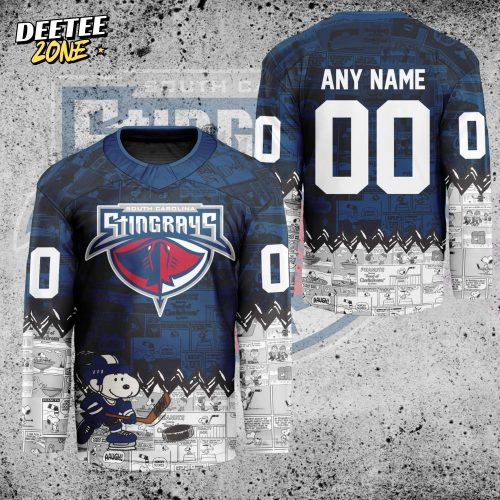 ECHL South Carolina Stingrays Peanuts 75th Anniversary Premium Hockey Jersey