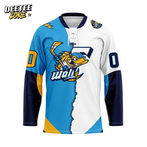 ECHL Toledo Walleye Personalized Mix Design Lace-Up Hockey Jersey