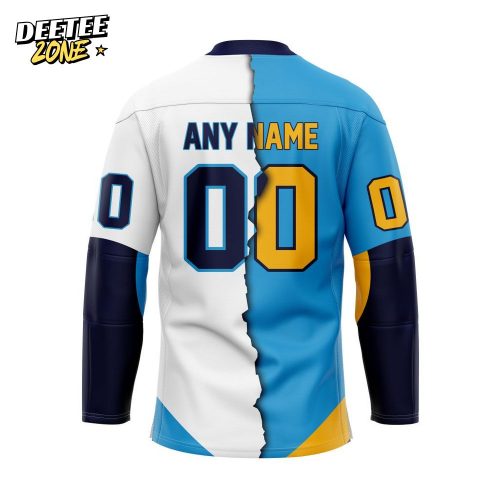 ECHL Toledo Walleye Personalized Mix Design Lace-Up Hockey Jersey