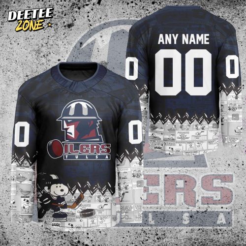 ECHL Tulsa Oilers Peanuts 75th Anniversary Premium Hockey Jersey