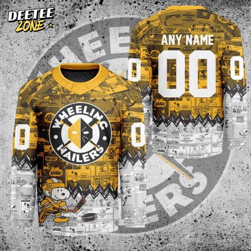 ECHL Wheeling Nailers Peanuts 75th Anniversary Premium Hockey Jersey