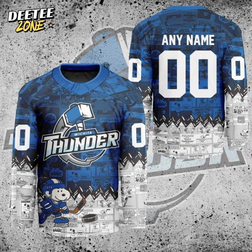 ECHL Wichita Thunder Peanuts 75th Anniversary Premium Hockey Jersey