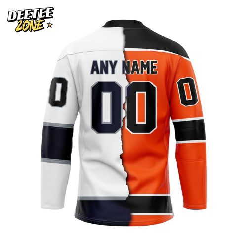 ECHL Worcester Railers Personalized Mix Design Lace-Up Hockey Jersey