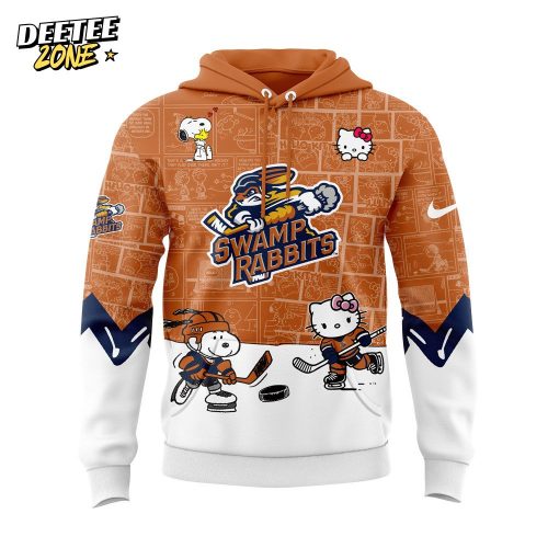 Greenville Swamp Rabbits Snoopy x Hello Kitty Hoodie – Exclusive Design