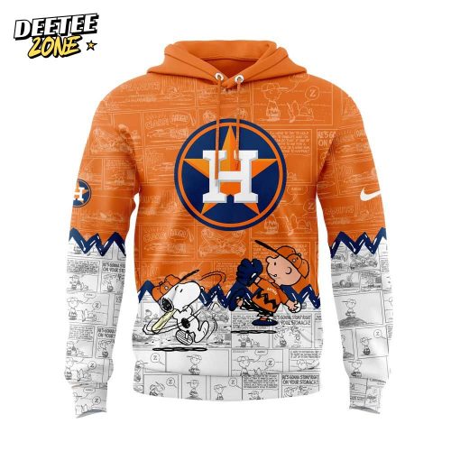 Houston Astros 75th Anniversary of Peanuts Orange Hoodie