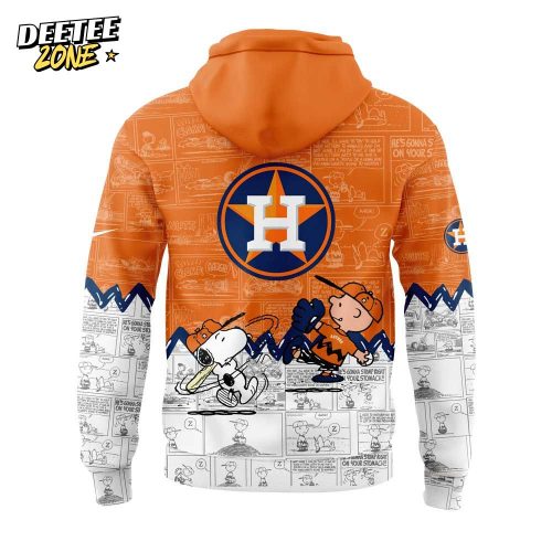 Houston Astros 75th Anniversary of Peanuts Orange Hoodie