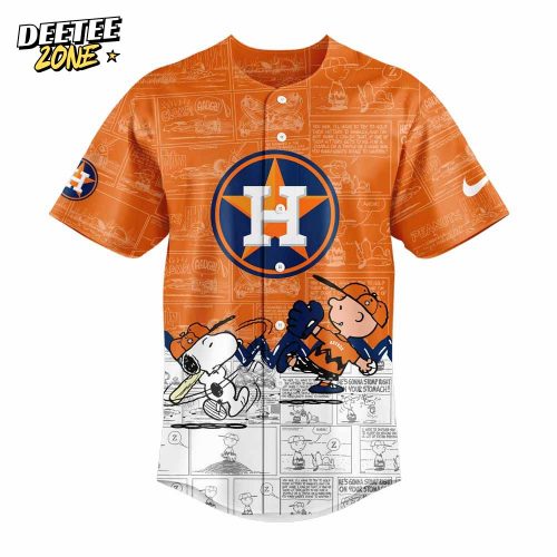 Houston Astros 75th Anniversary of Peanuts Orange Jersey