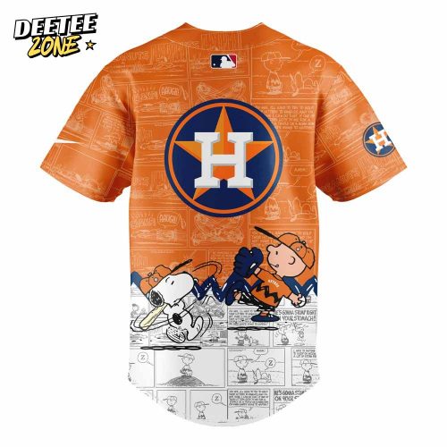 Houston Astros 75th Anniversary of Peanuts Orange Jersey