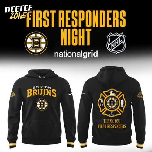 Limited Edition Boston Bruins x First Responders Night Hoodie 2025