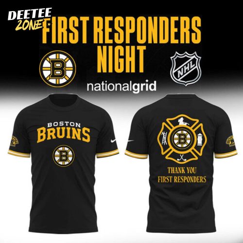 Limited Edition Boston Bruins x First Responders Night Tshirt 2025