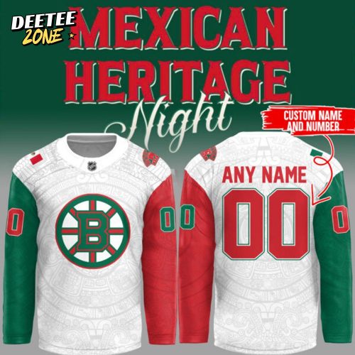 Limited Edition Bruins x Mexican Heritage Night 2025 Custom Jersey