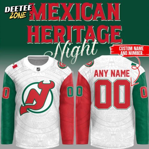 Limited Edition Devils x Mexican Heritage Night 2025 Custom Jersey