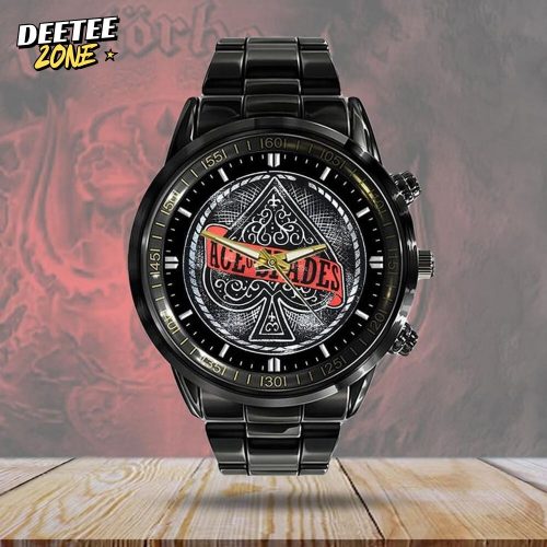 Limited Edition Mth Leather Ace of Spades Stainless Steel Watch