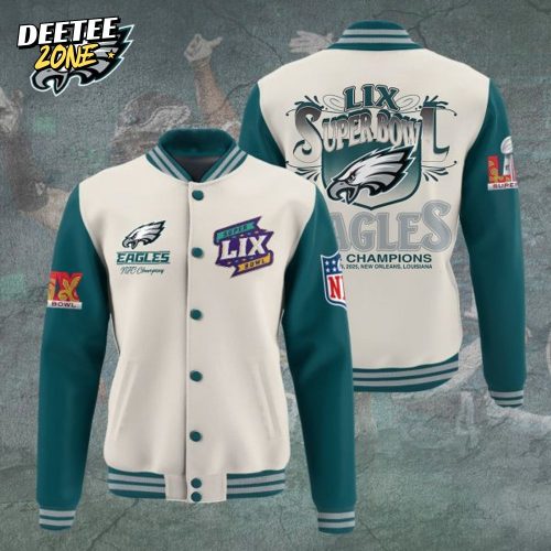 Limited Edition Philadelphia Eagles 2024 LIX Super Bowl Champion Varsity Jacket