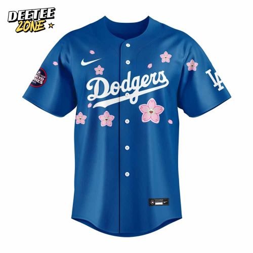 Los Angeles Dodgers Takashi Murakami x MLB World Tour Tokyo Series Blue Custom Name For Fans Jersey