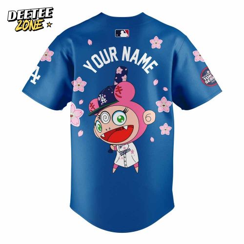 Los Angeles Dodgers Takashi Murakami x MLB World Tour Tokyo Series Blue Custom Name For Fans Jersey