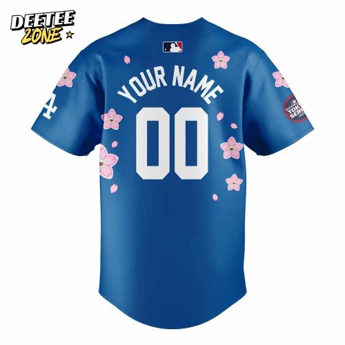 Los Angeles Dodgers Takashi Murakami x MLB World Tour Tokyo Series Blue Custom Name Number For Fans Jersey