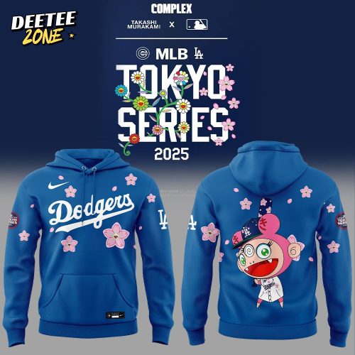 Los Angeles Dodgers Takashi Murakami x MLB World Tour Tokyo Series Blue Hoodie