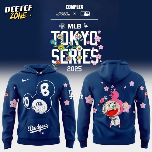 Los Angeles Dodgers Takashi Murakami x MLB World Tour Tokyo Series Blue Hoodie V2