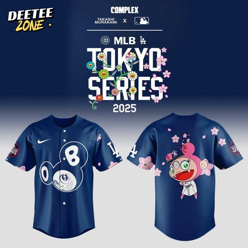 Los Angeles Dodgers Takashi Murakami x MLB World Tour Tokyo Series Blue Jersey V2