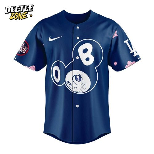 Los Angeles Dodgers Takashi Murakami x MLB World Tour Tokyo Series Blue Jersey V2