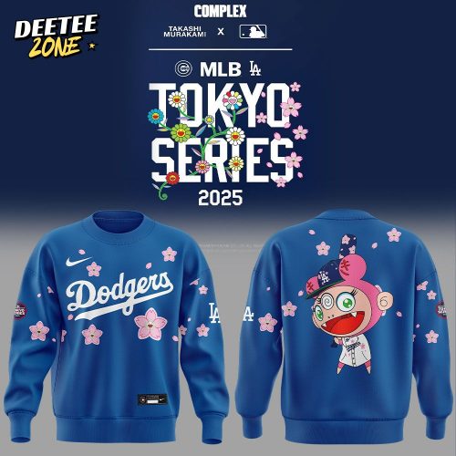 Los Angeles Dodgers Takashi Murakami x MLB World Tour Tokyo Series Blue Sweatshirt