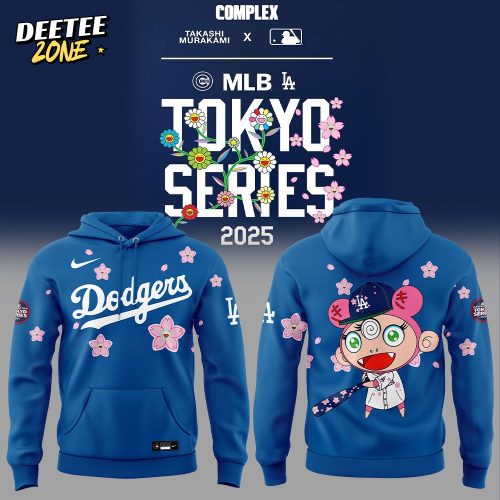 Los Angeles Dodgers Takashi Murakami x MLB World Tour Tokyo Series Blue V4 Hoodie