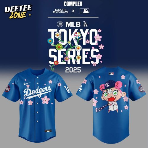 Los Angeles Dodgers Takashi Murakami x MLB World Tour Tokyo Series Blue V4 Jersey