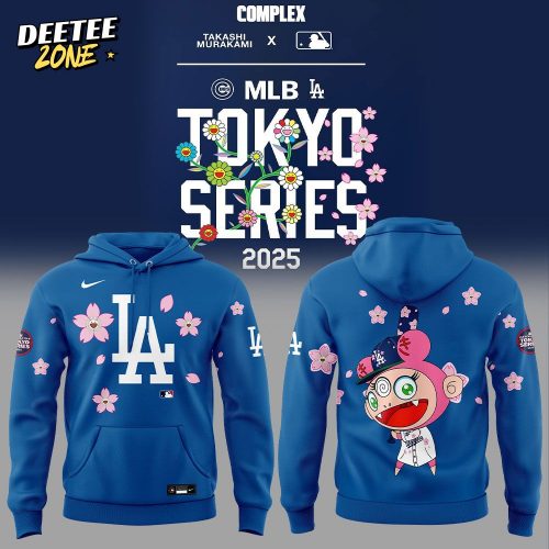 Los Angeles Dodgers Takashi Murakami x MLB World Tour Tokyo Series Blue V5 Hoodie