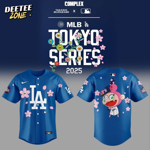 Los Angeles Dodgers Takashi Murakami x MLB World Tour Tokyo Series Blue V5 Jersey