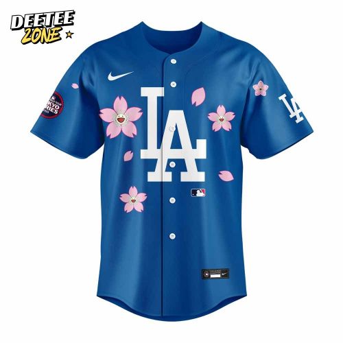 Los Angeles Dodgers Takashi Murakami x MLB World Tour Tokyo Series Blue V5 Jersey