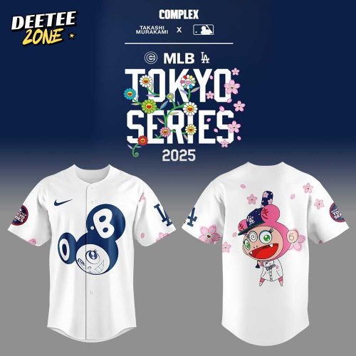 Los Angeles Dodgers Takashi Murakami x MLB World Tour Tokyo Series Whrite Jersey V2