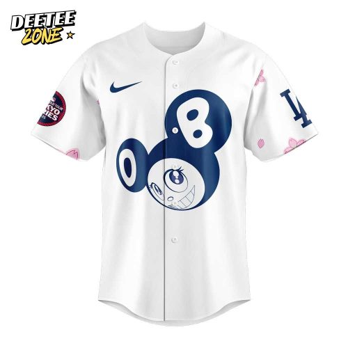 Los Angeles Dodgers Takashi Murakami x MLB World Tour Tokyo Series Whrite Jersey V2