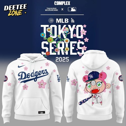 Los Angeles Dodgers Takashi Murakami x MLB World Tour Tokyo Series Whrite V3 Hoodie