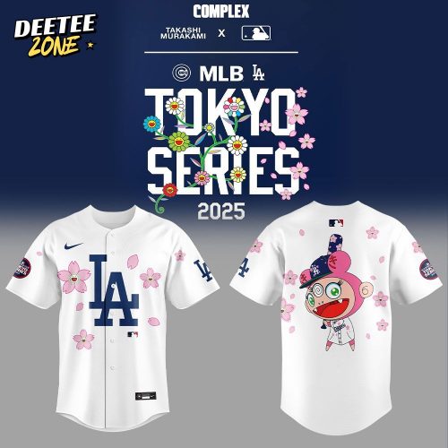 Los Angeles Dodgers Takashi Murakami x MLB World Tour Tokyo Series Whrite V5 Jersey