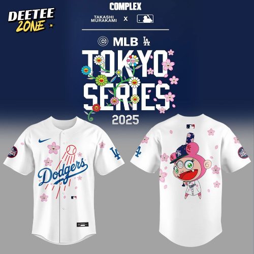 Los Angeles Dodgers Takashi Murakami x MLB World Tour Tokyo Series Whrite V6 Jersey