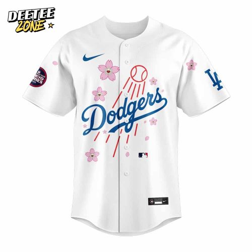 Los Angeles Dodgers Takashi Murakami x MLB World Tour Tokyo Series Whrite V6 Jersey