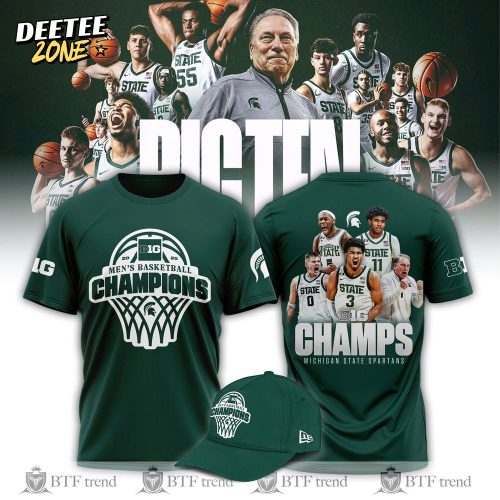 Michigan State 2025 Big Ten Men’s Basketball Regular Season Champions Combo Limited Edition Tshirt