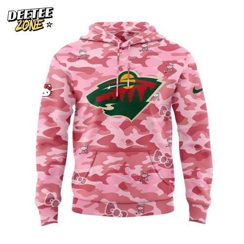 Minnesota Wild Hello Kitty Camouflage Hoodie – V3 Special Edition