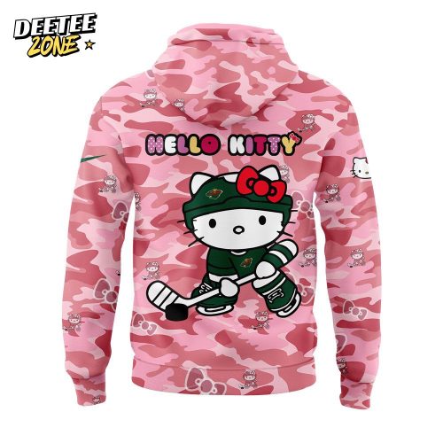 Minnesota Wild Hello Kitty Camouflage Hoodie – V3 Special Edition