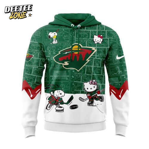 Minnesota Wild Snoopy x Hello Kitty Hoodie – Exclusive Design