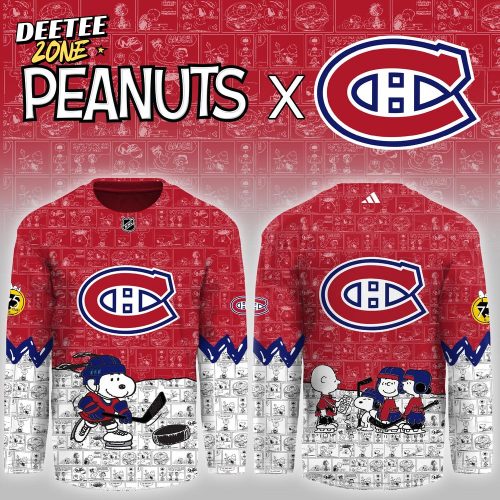 Montreal Canadiens x Peanuts 75 Years Anniversary Limited Hockey Jersey