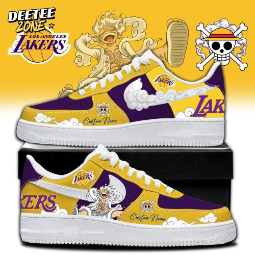 Onepiece x Lakers Limited Edition Custom Name AF1 Shoes