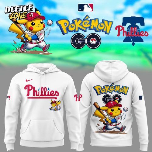 Philadelphia Phillies x Pokémon Go White Hoodie – Limited Edition 2025