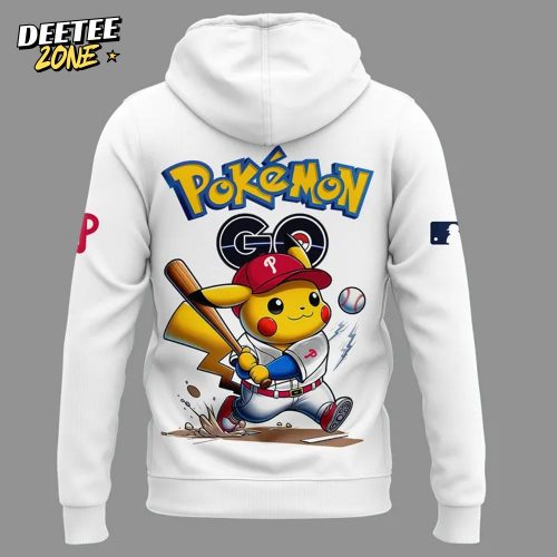 Philadelphia Phillies x Pokémon Go White Hoodie – Limited Edition 2025