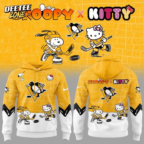 Pittsburgh Penguins Snoopy x Hello Kitty Hoodie – Exclusive Design