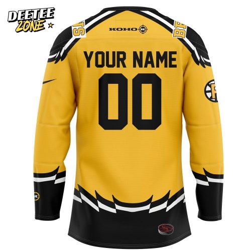 Providence Bruins Koho Pooh Bear Logo NHL Hockey Vintage Air Knit Custom Name Number For Fans Jersey