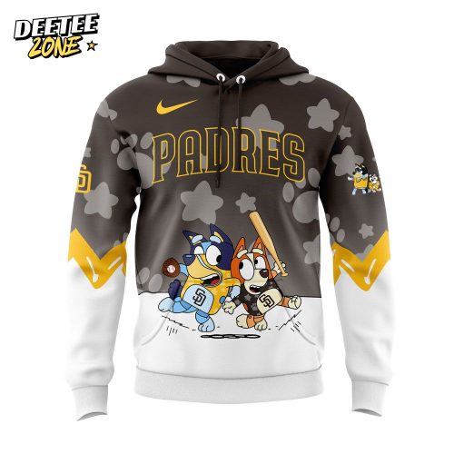 San Diego Padres Bluey and Bingo Brown Hoodie