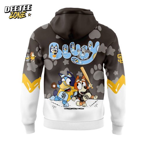 San Diego Padres Bluey and Bingo Brown Hoodie